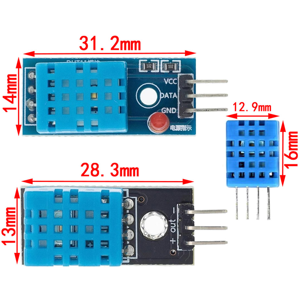 스마트 디지털 온도 상대 습도 센서 모듈 아두이노호환 PCB DIY 스타터 키트 3핀 KY 015 DHT 11 CHIP DHT11