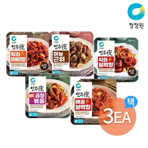 청정원 청정원 청정원 안주야 막창 닭발 근위 곱창 5종 3개