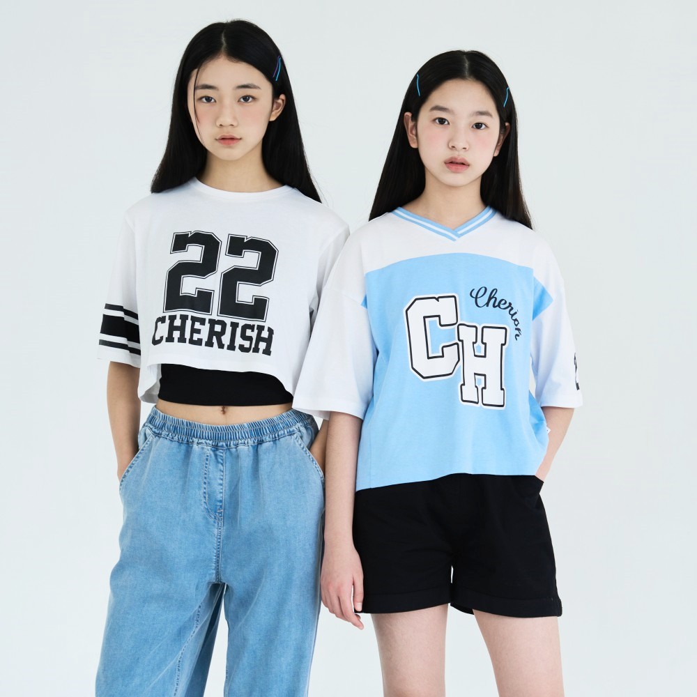 더데이걸즈 더데이걸 블록코어 나시세트 반팔 티셔츠 TGRA24304