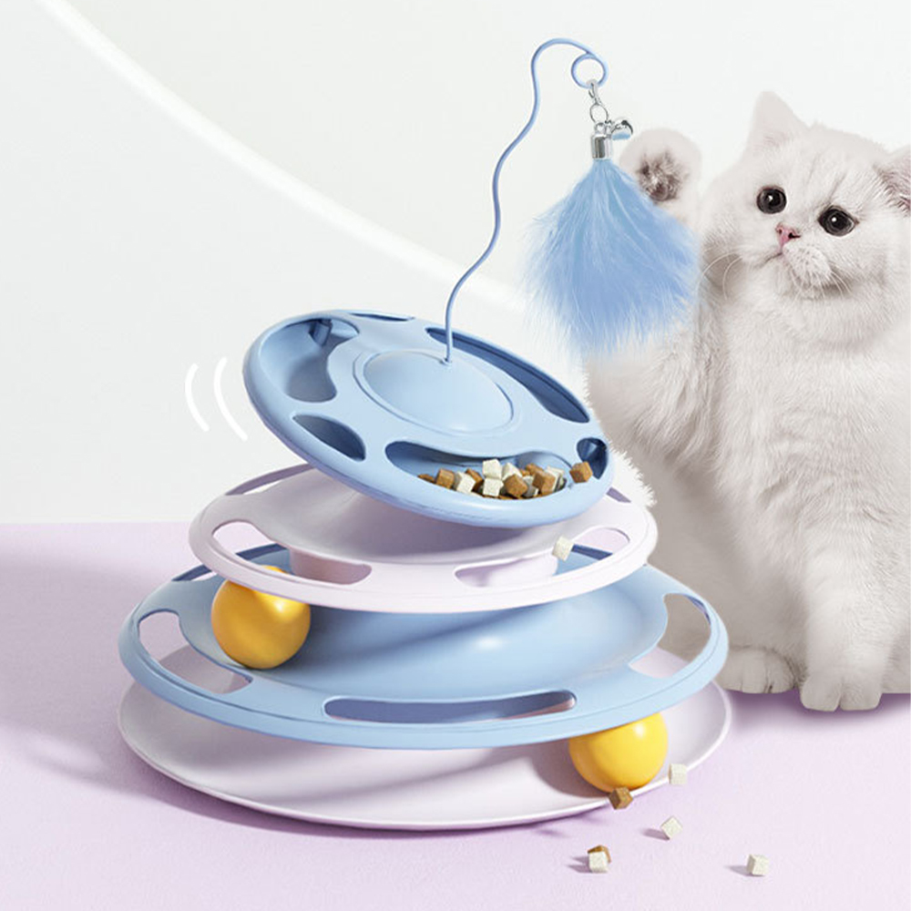 둥둥펫 고양이 UFO 스낵 트랙볼 장난감