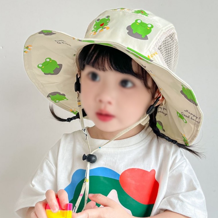 준캡 유아 아동 어린이 개구리호루라기 메쉬챙 봄 여름 가을 자외선차단 챙모자 돌돌이 머리띠 귀여운모자