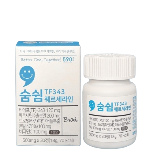 숨쉼 TF343 퀘르세라인 600mg x 30정