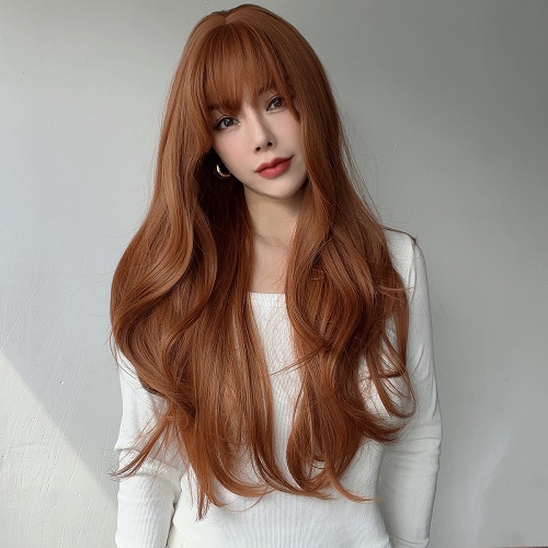 에타이피 여성 롱 웨이브 오렌지통가발 SM-228