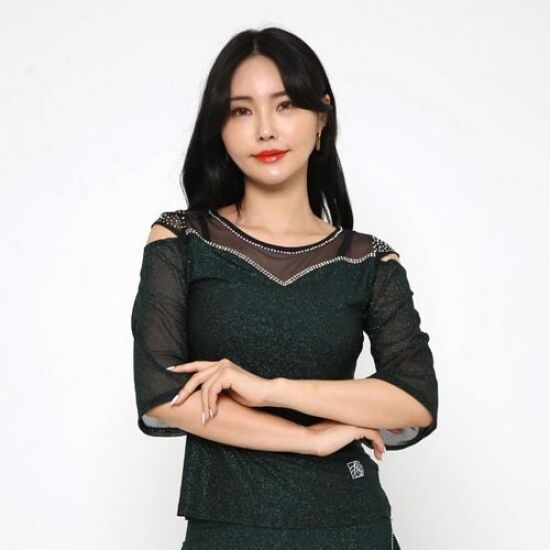 팬츠 상의 망사 라틴댄스 용 시즌 연습 여성 공연복