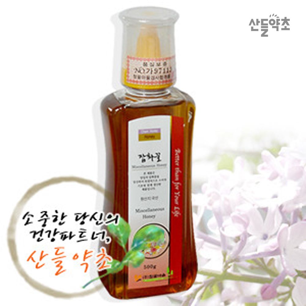 산들약초 잡화꿀 국산 양봉꿀100 500g 1개