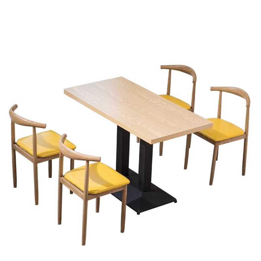 식당 테이블 업소용 분식집 패스트푸드 휴게소 2인용 테이블 1개와 의자 2개 통나무 쿠션