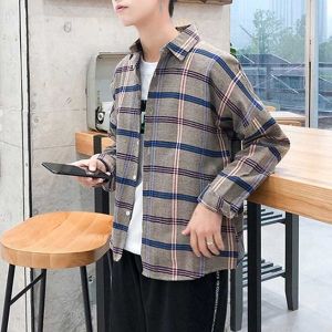 남녀 공용 간절기 봄 가을 데이트 룩 체크 셔츠 남방