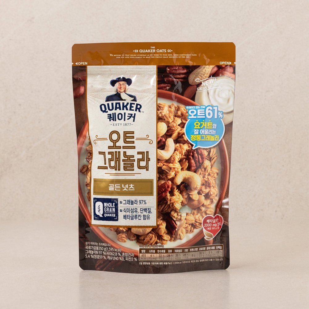 퀘이커 오트 그래놀라 골든넛츠 350g J 1276887