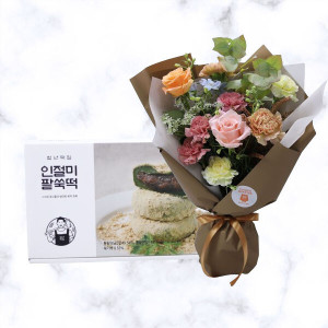사랑 카네이션 인절미팥쑥떡 어버이날 스승의날 감사 존경 은혜 축하 생신 기념일 선물 꽃배달