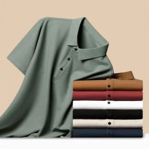 오픈카라반팔 남자 와플티 반팔 카라티 쿨링 오피스룩 출근룩 골프티 110-3XL