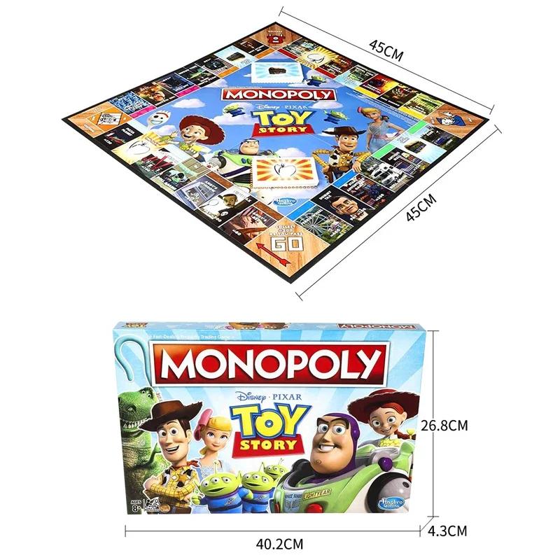 Hasbro 오리지널 모노폴리 토이 스토리 보드 게임 어린이 가족 게임 파티 교육 테이블 게임 어린이 선물