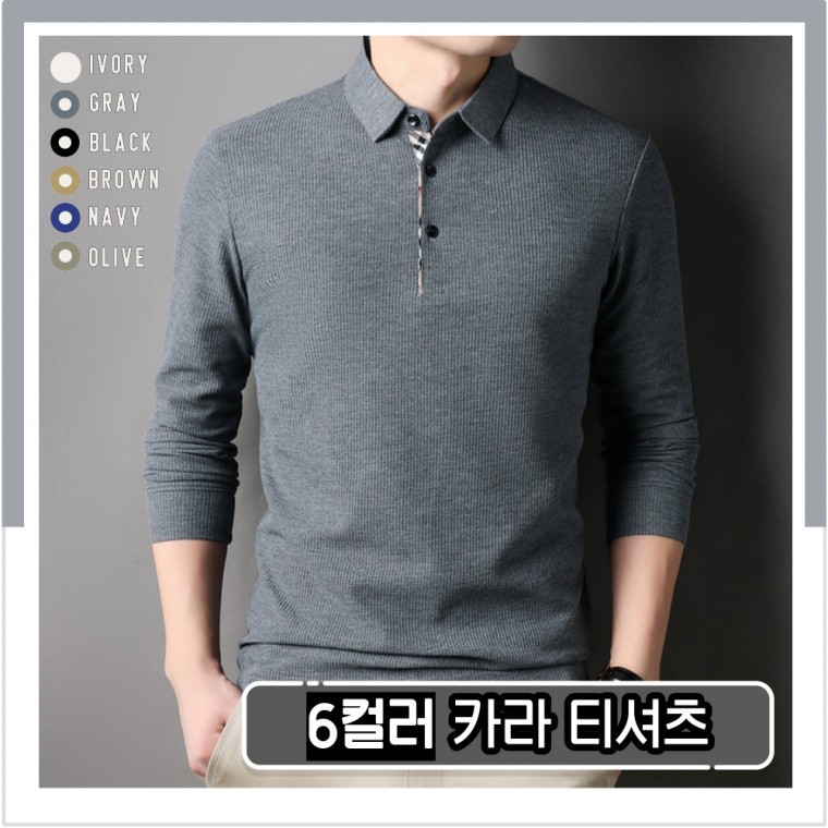카라티셔츠 간절기티셔츠 남성카라티