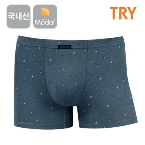 TRY 국내산 남성 모달소재 남자드로즈팬티 속옷 카키