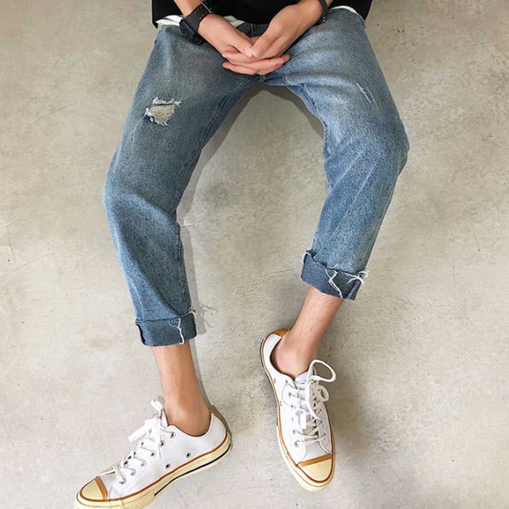 남자 데일리 코디 흑청 데님 팬츠 청바지
