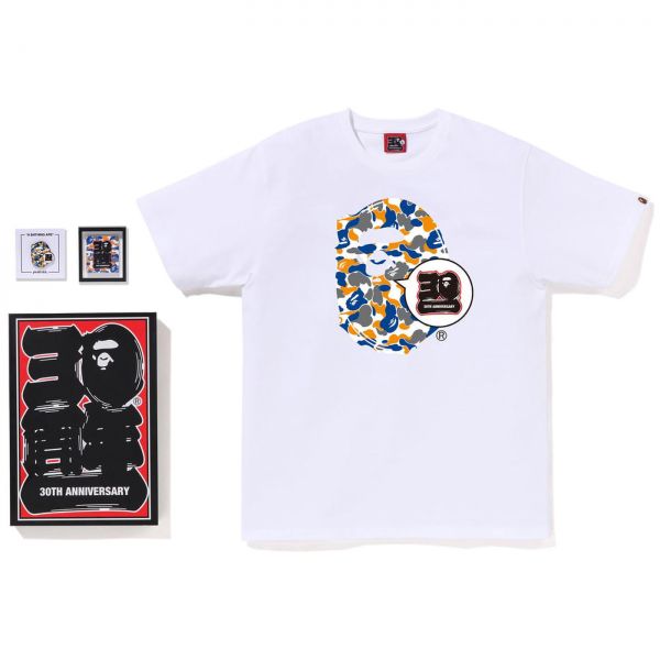 BAPE 베이프 Store Maebashi 30th Anniversary Ape Head Tee Set US L