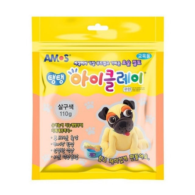 아모스 6000 탱탱아이클레이 110g 살구 갑 5개입