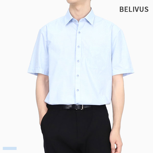 빌리버스 빌리버스 남자 일반핏 반팔 셔츠 여름 정장 남방 BSV126