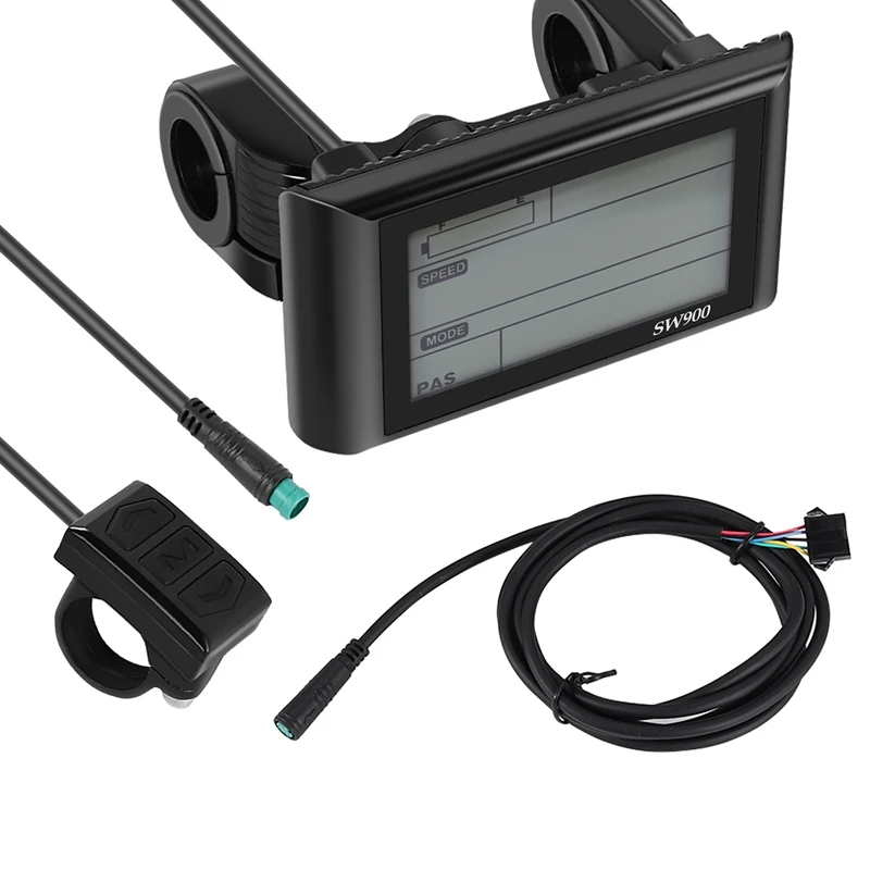 전기 자전거 LCD 계량기 패널 디스플레이 전기 자전거 컴퓨터 전기 자전거 액세서리 36V SW900