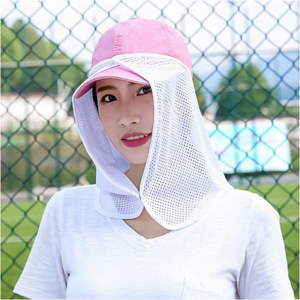 1 1 골프 캐디 메쉬 캡선가드 자외선차단 선스크린 얼굴 모자햇빛가리개 2개