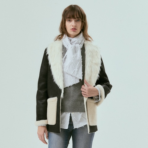 실른 실른 SILN Eco suede leather shawl collar jacket