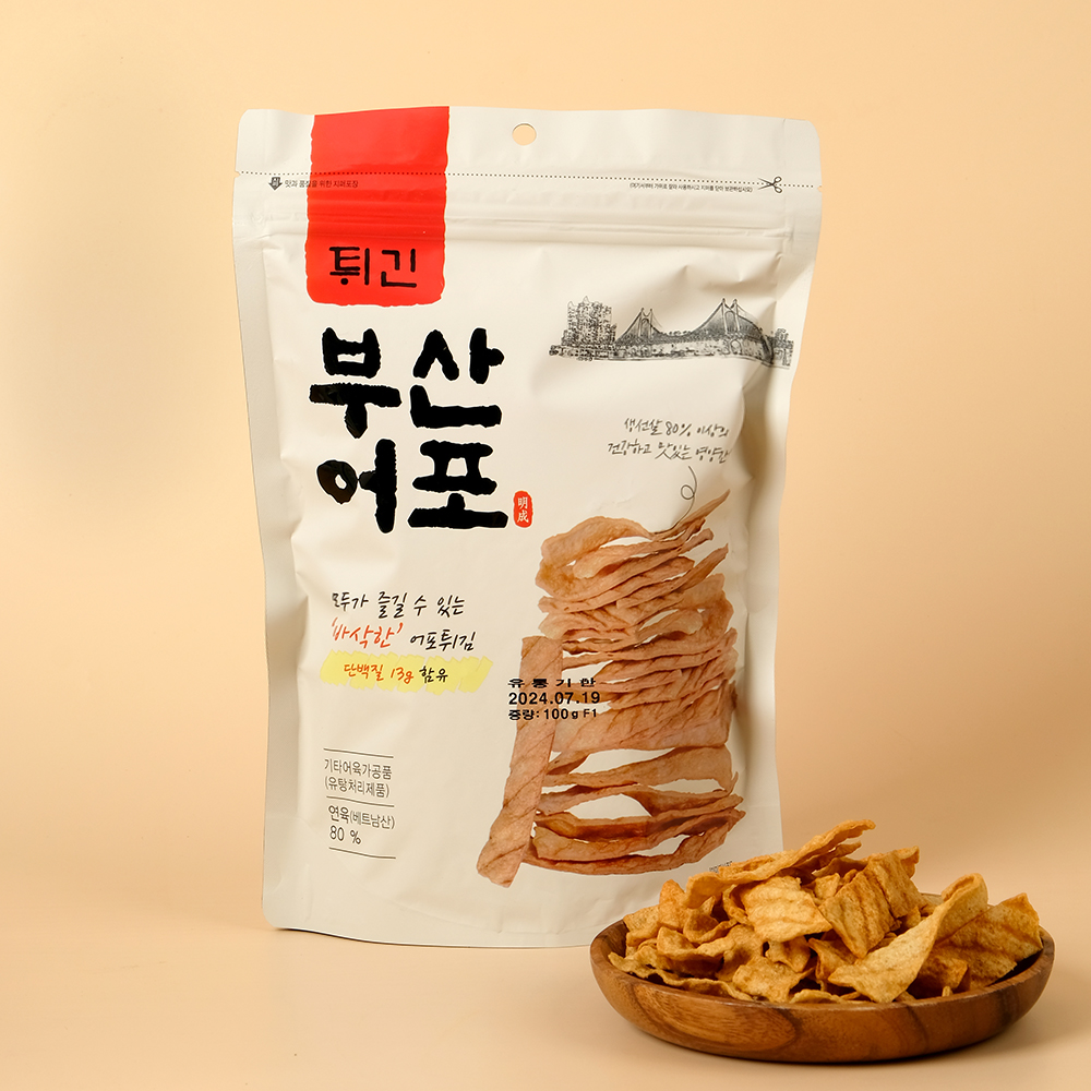 명성식품 튀긴부산어포 100g 원산지 베트남 1개
