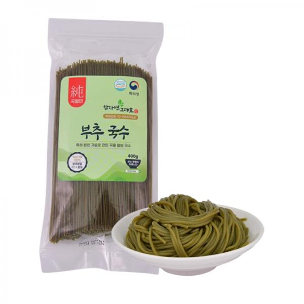 부추국수 400g 소면 콩 비빔국수 볶음 스파게티면