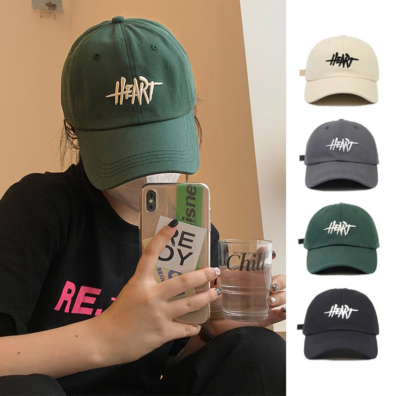 HEART 레터링자수 여자 남자 캐주얼모자 데일리 볼캡