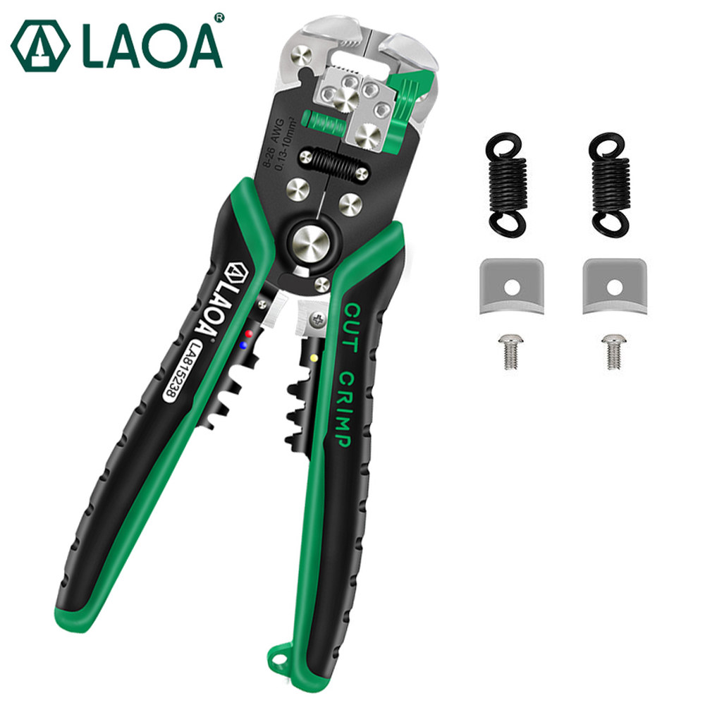 터미널 압착기 LAOA 자동 와이어 스트리핑 플라이어 커터 케이블 압착 전기 도구