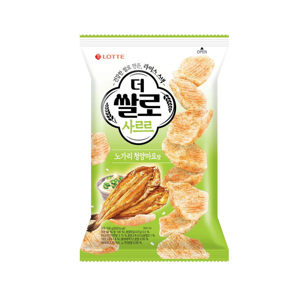 롯데웰푸드 더쌀로 사르르 노가리 청양마요 