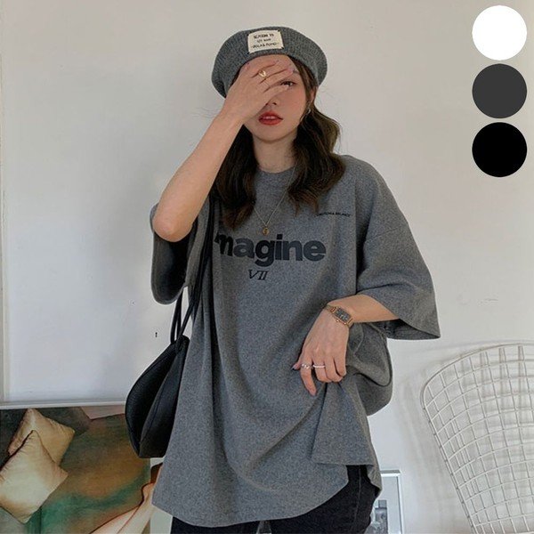 여자 레터링 루즈핏 편한 데일리 여름 반팔 티셔츠