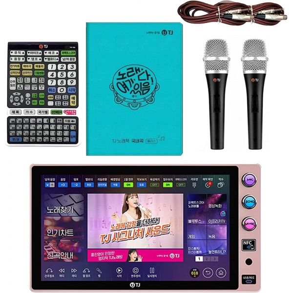 TJ TJ A2 노래방 기기 시스템 21 5 터치스크린 마이크 2P 리모컨 노래책 세트 TMG20