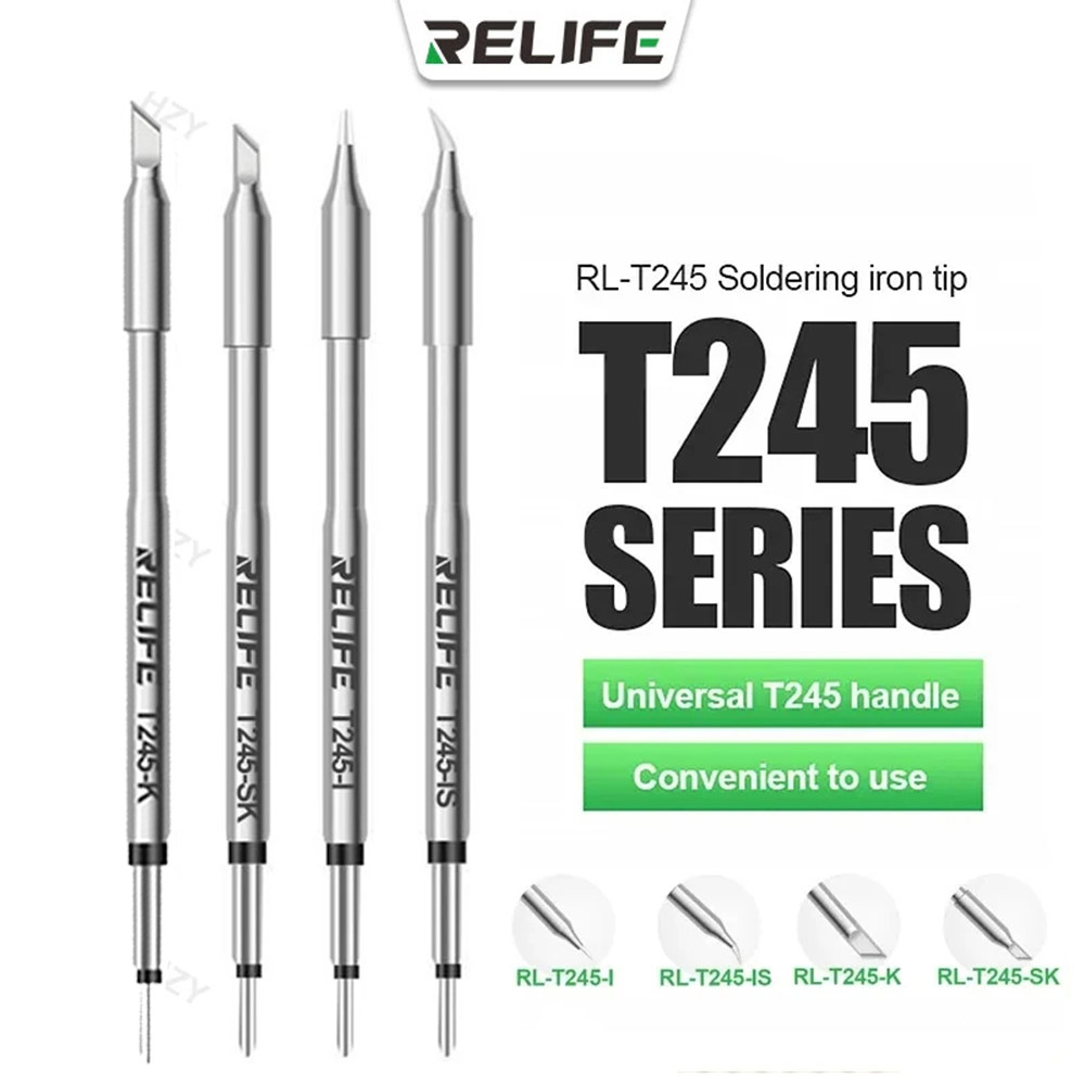 RELIFE 팁 범용 C245 납땜 다리미 팁 Xsoldering Sugon 납땜 스테이션 GVM Aixun 핸들 호환 RL-T245