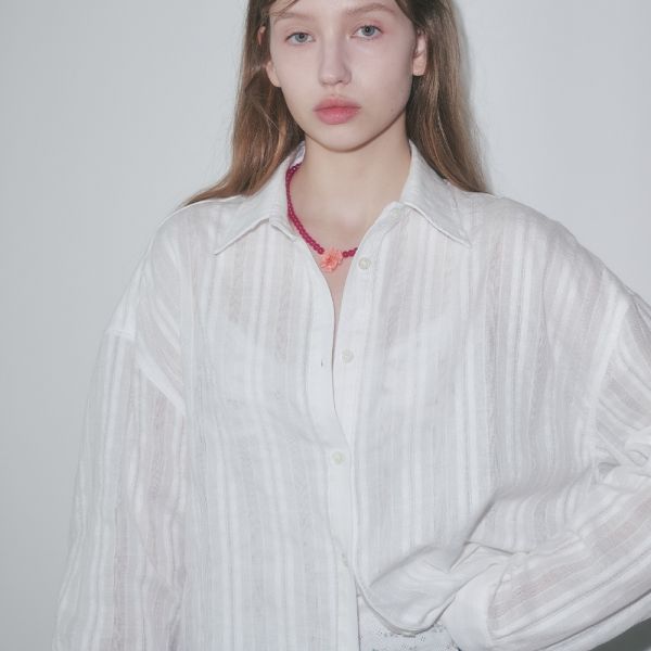 펀프롬펀 펀프롬펀 EYELET OVERFIT SHIRTS 215990