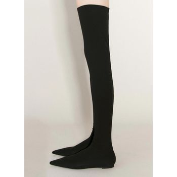 돌체앤가바나 24 FW 돌체앤가바나 여성 타이 하이 저지 부츠 dol0256004blk 77843923