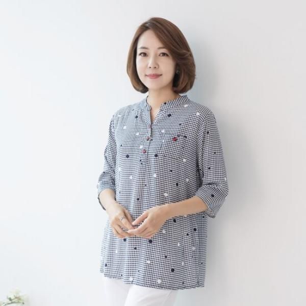 마담4060 엄마옷 마담4060 모아이도트티셔츠- QATE303029
