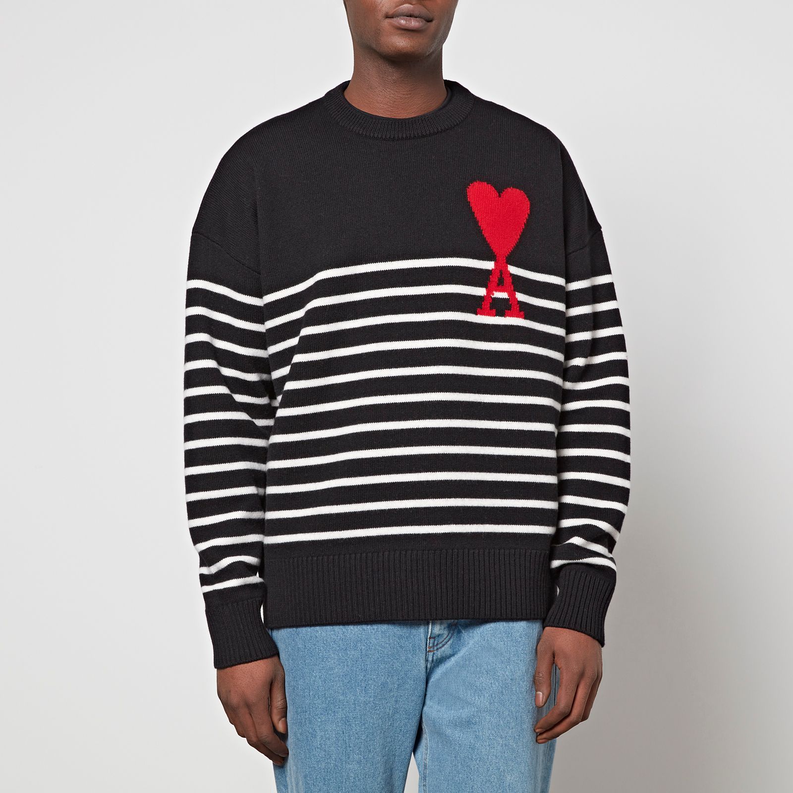 아미 아미 AMI de Coeur 스트라이프 버진 울 스웨터 AMI de Coeur Striped Virgin Wool Jumper