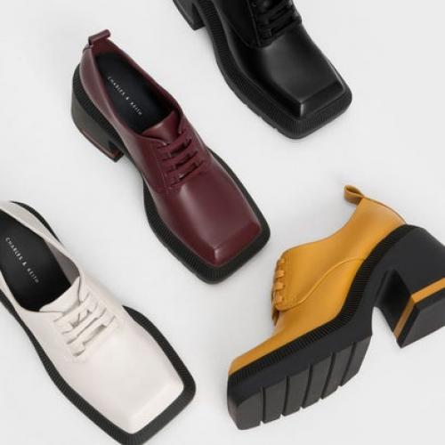 찰스앤키스 일본직송 찰스 앤 키스 Emery 엠마리 스퀘어 투 더비 슈즈 Mustard