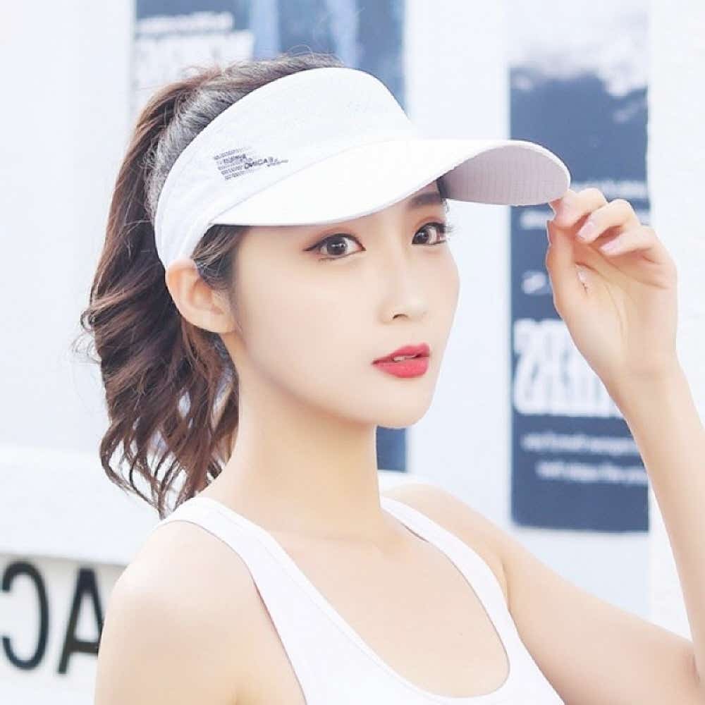 메쉬 골프 선캡 모자 바이저 스포츠 여성용 여름 여자 남성 남자 썬캡