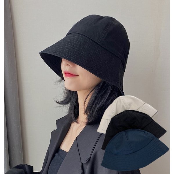 남녀공용 심플 면 코튼 버킷햇 벙거지 모자