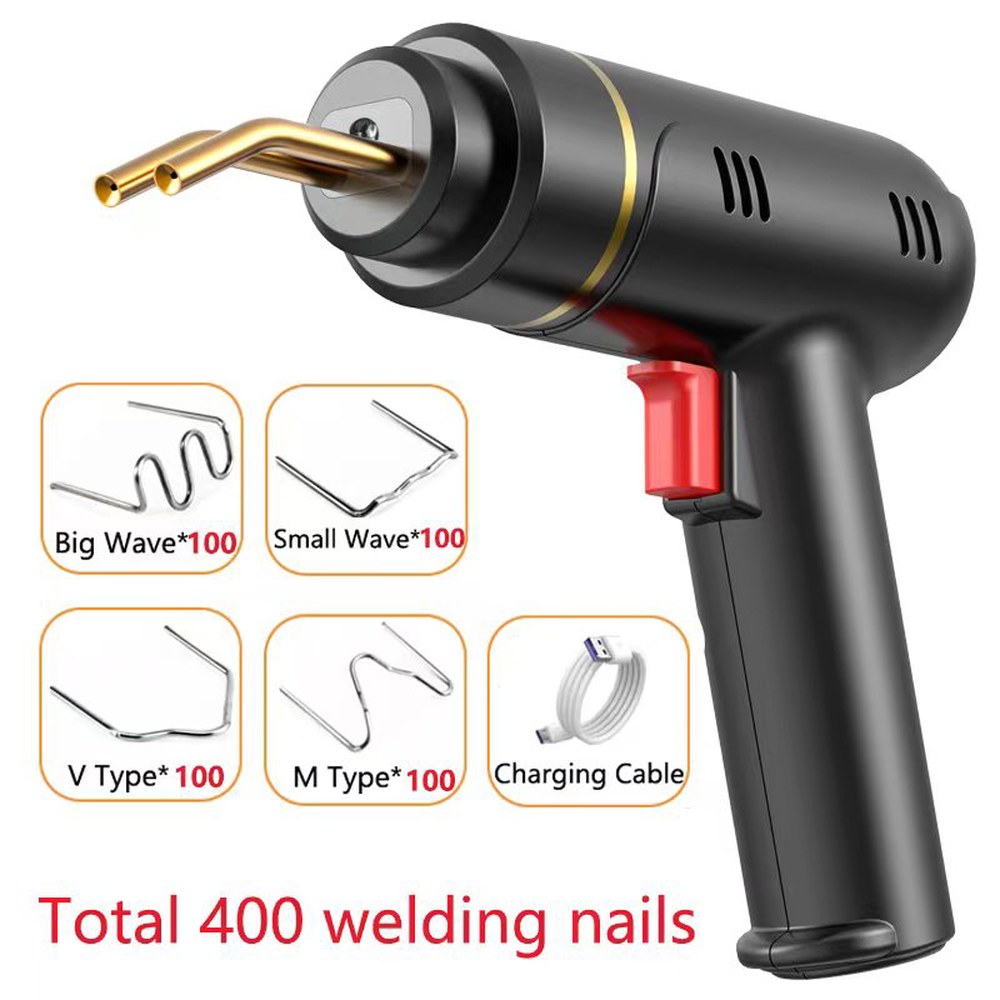 200W 무선 플라스틱 용접기 총 키트 400 대부분의 대 한 뜨거운 스테이플러 USB 충전식 범퍼 1200PCS