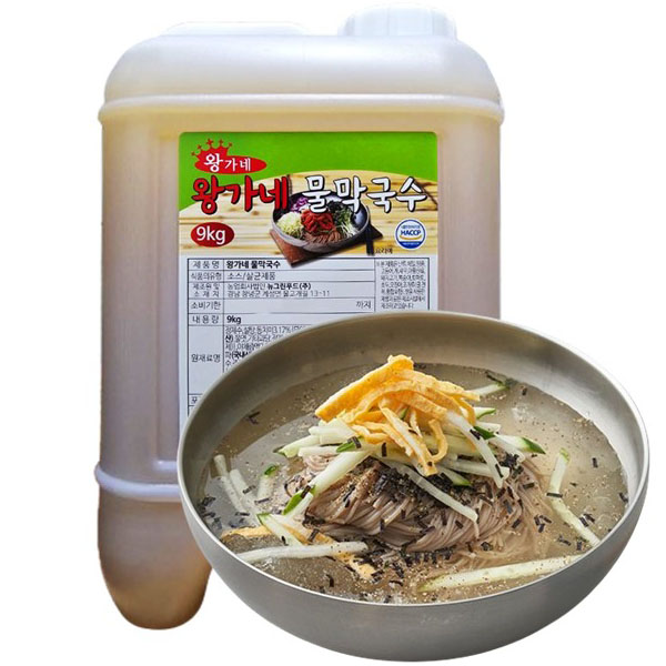 뉴그린푸드 왕가네 물막국수육수 9kg 4개