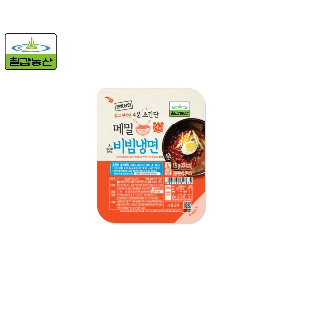 칠갑농산 칠갑농산 칠갑농산 메밀비빔냉면 122g 간편식 1개