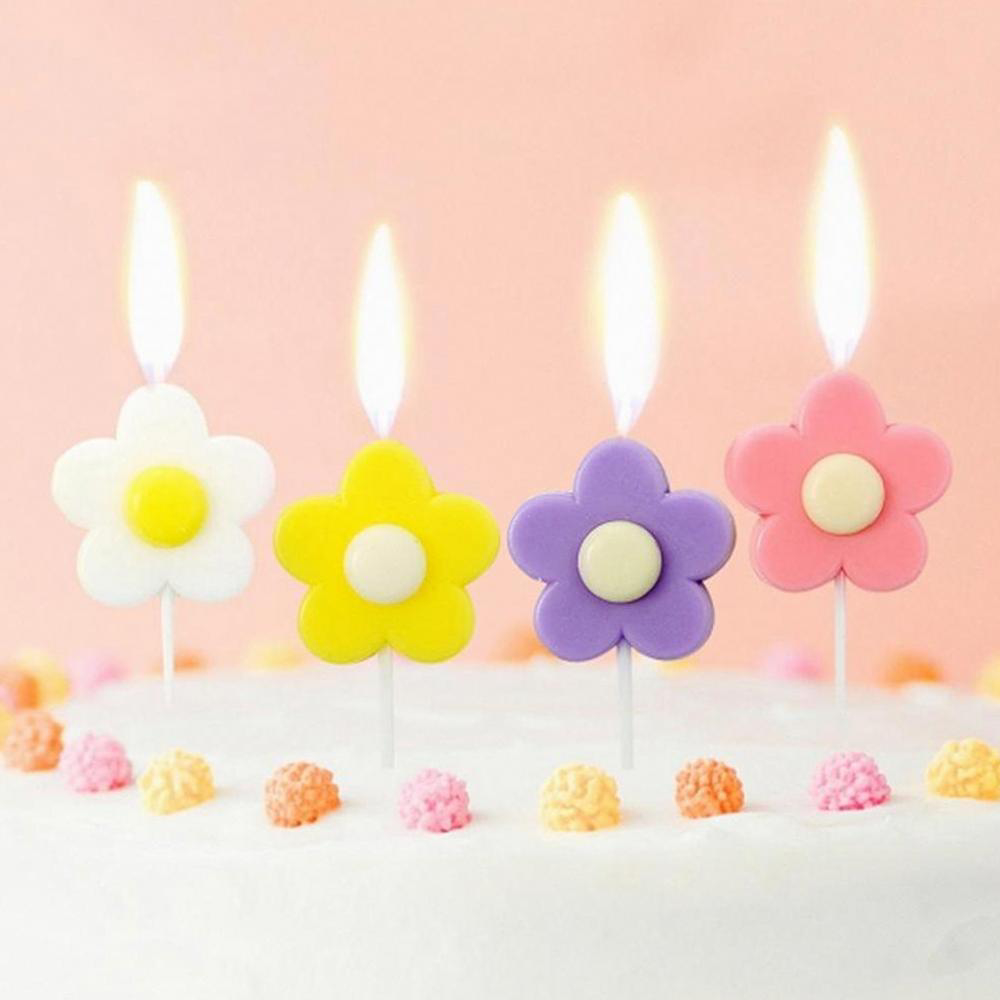 해피니스 플라워 생일초 4개입 생일파티 케익초