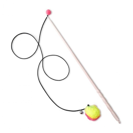 고양이 밍크 무지개 낚시대 1P 방울 사냥놀이 장난감