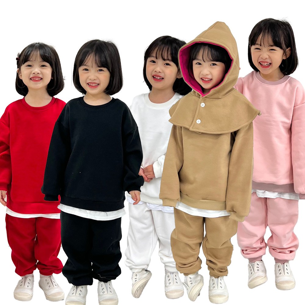 구샵 레이어드맨투맨 상하세트 11호