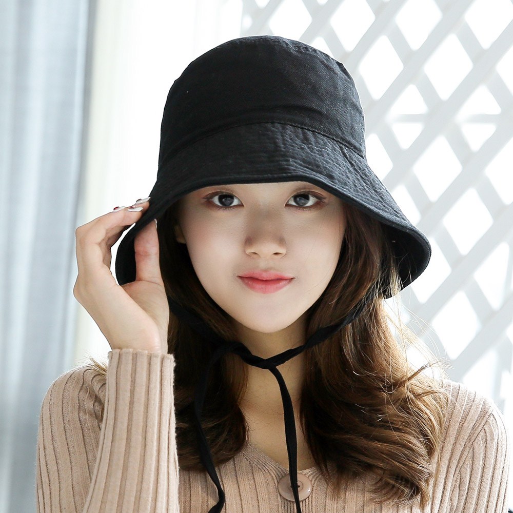 체리플로피 버킷햇 보넷 끈 여성모자 가을 겨울 와이어 여자벙거지모자 워싱옥스보넷햇 4컬러 - 주문시 색상이름 확인필수 02