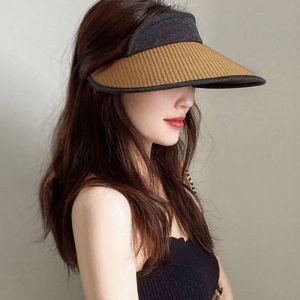 여성 자외선 햇빛 가리개 모자 라탄 썬캡
