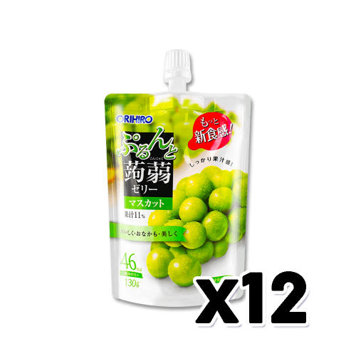 오리히로 오리히로 오리히로 샤인머스캣 곤약젤리 파우치 디저트간식 130g x 12개