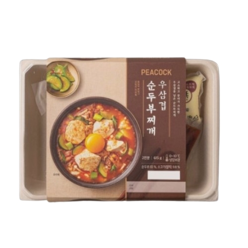 프레시지 PEACOCK 우삼겹 순두부찌개 615g