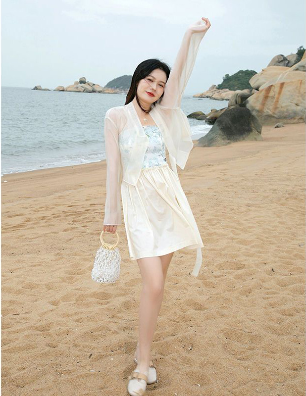 시스루 투명한 한복저고리 여성 옷고름 여름 개량한복 여자